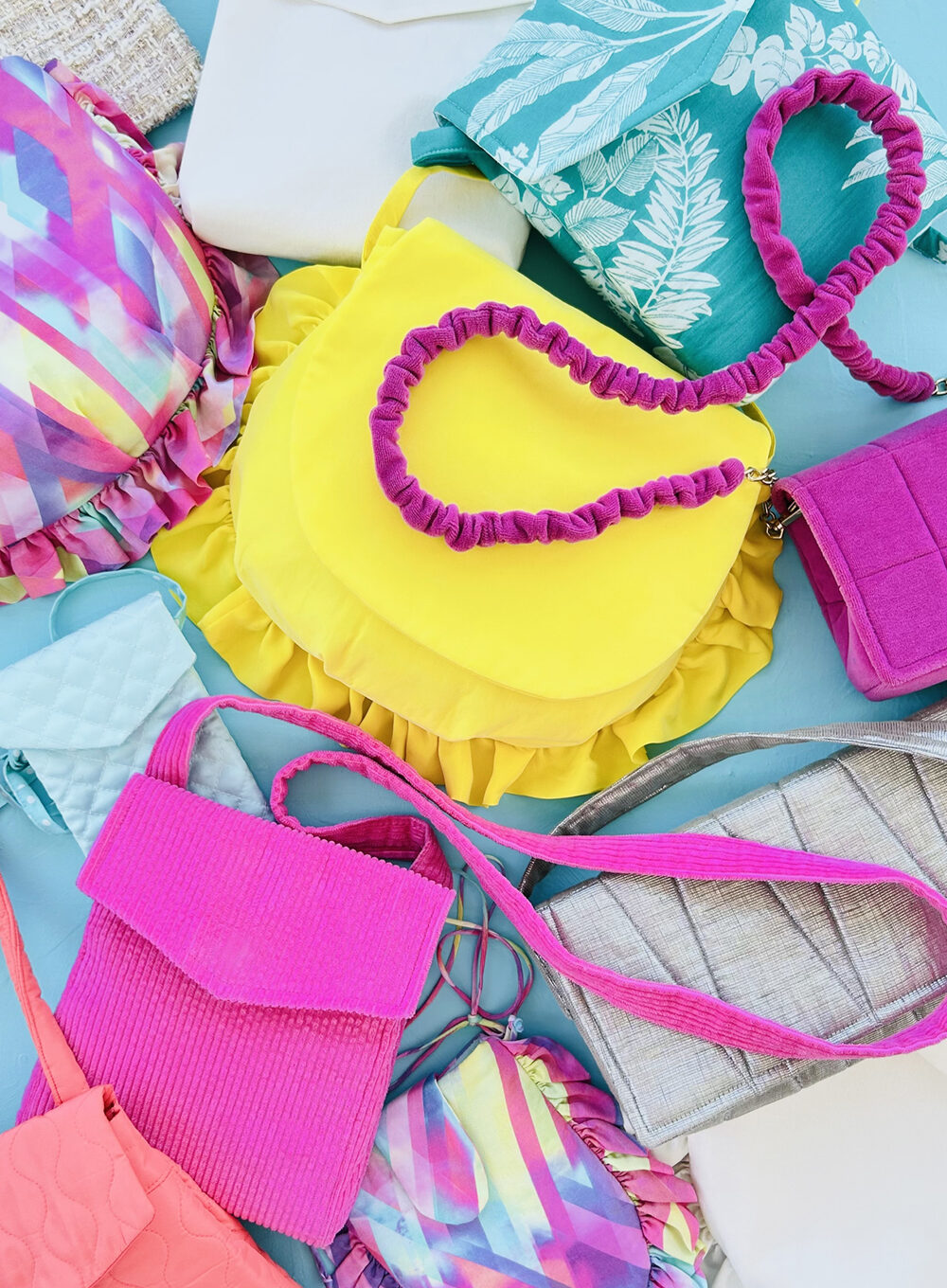 Gorgeous DIY bags from upcycled fabrics.