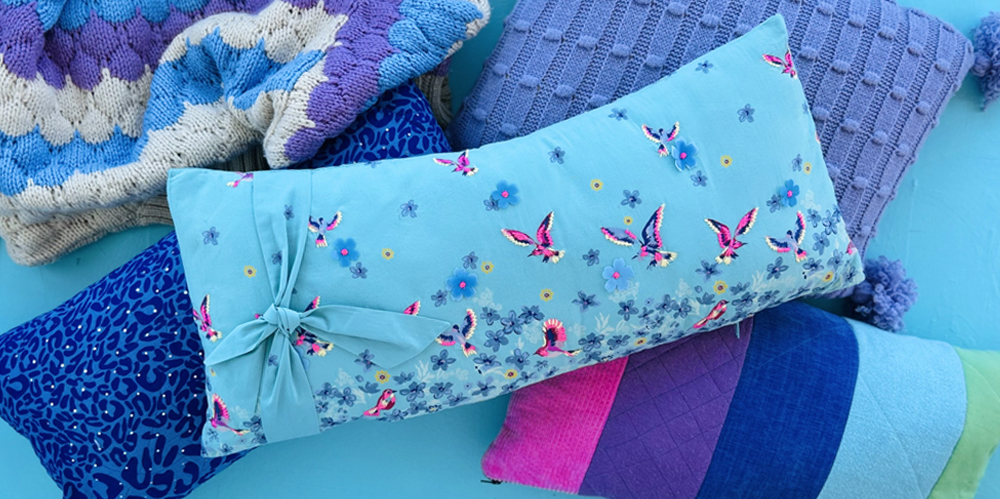 DIY pillows made from upcycled clothes